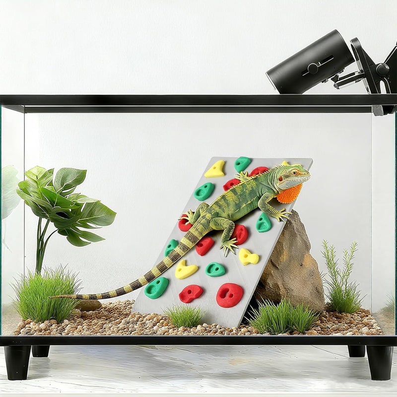 MITCHENIFY Climbing Wall for Reptiles, Reptile Tank Terrarium Accessories Habitat Decor for Bearded Dragons, Leopard Geckos, Lizards, Snakes, Tree Frogs, Amphibian Paludariums Enclosure Supplies - Image 2